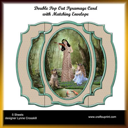 The Violin Double Pop Out Pyramage Card
