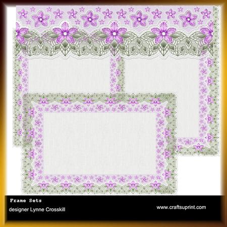 Battenburg Lace Frames - Lilac