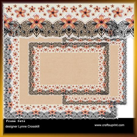 Lace Frames - Black/orange
