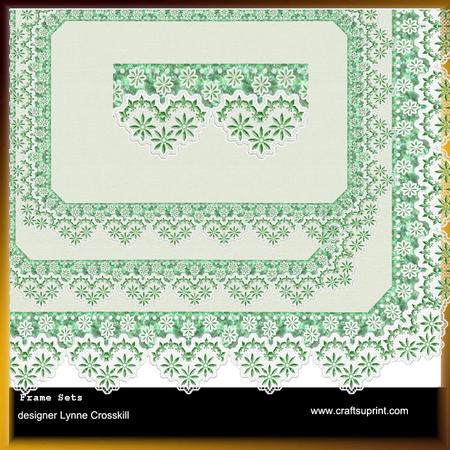 Crystal Green Christmas Lace Frames