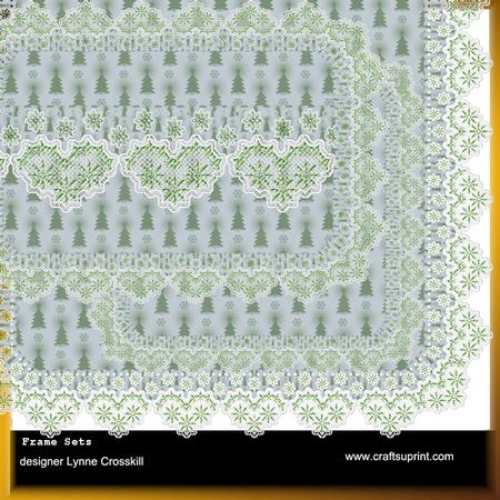Silent Night Christmas Lace Frames
