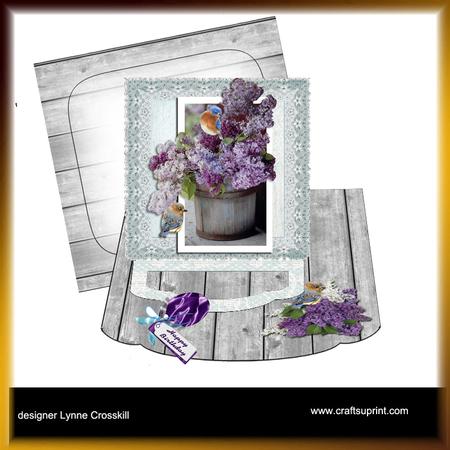 Lilacs & Bluebirds Out of Bounds Easel Topper