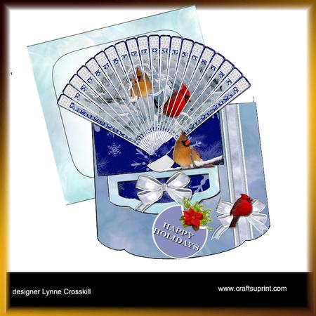 Cardinals in the Snow Fan Easel Kit
