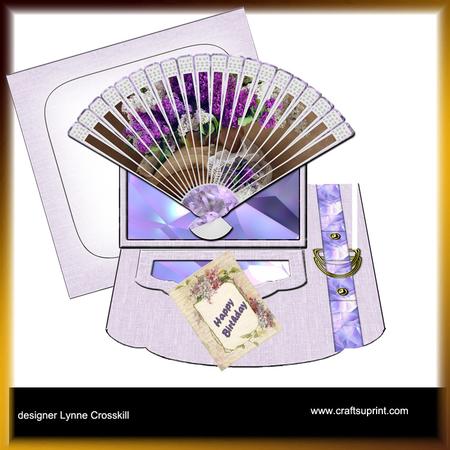 Lilacs Fan Easel Card Kit