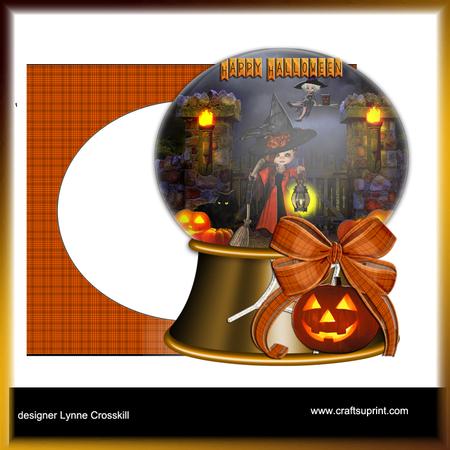 Happy Halloween Snow Globe Card Kit