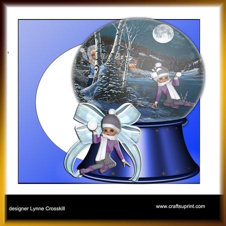 Snowball Fight Snow Globe Card Kit