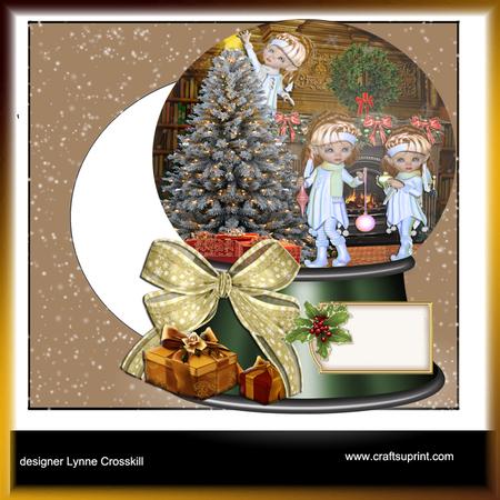 Decorating the Tree Snowglobe Card Kit