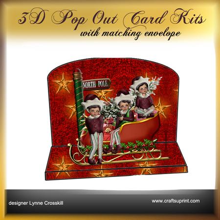 North Pole 3D Pop Out Card Kit