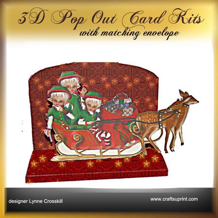 Christmas Ride 3D Pop Out Card