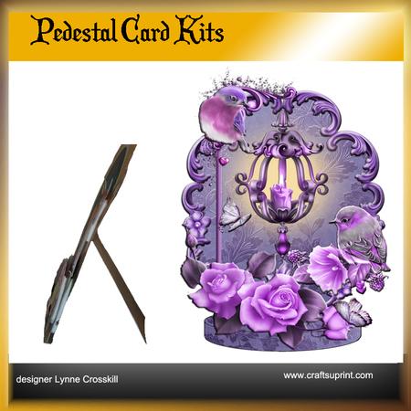 Candlelight in Mauve Pedestal Card Kit