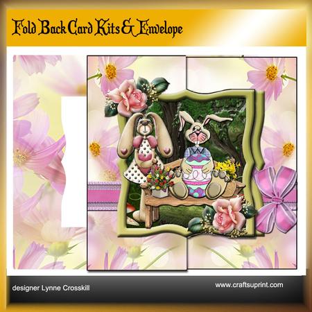 Bunny Love Fold Back Card Kit & Envelope