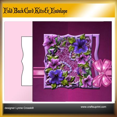 Spring Flowers Fold Back Card Kit & Envelope