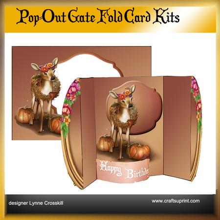 Fall Deer Pop Out Gate Fold Card