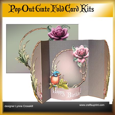 Pearls & Roses Pop Out Gate Fold Card