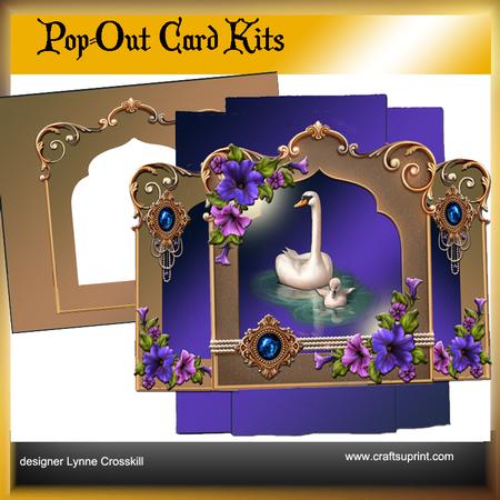 Pearls & Swans Pop Out Card
