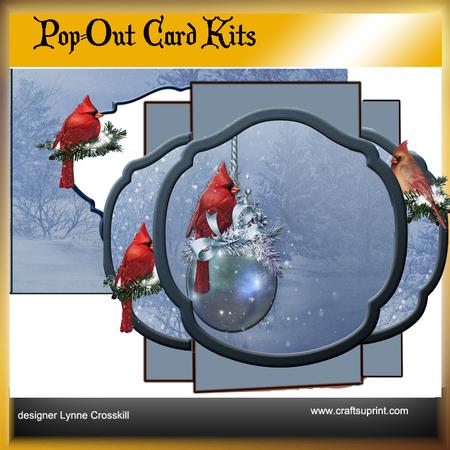 Christmas Cardinals Pop Out Card