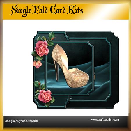 Golden Shoe Single Fold Card