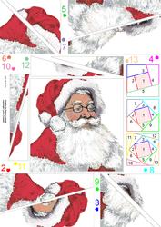 Jolly Ol Santa Twisted Spiral Side Stacker Card
