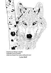 Lone Wolf Digital Stamp