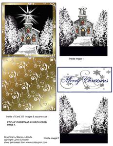 Christmas Church 3D Pop-up Card