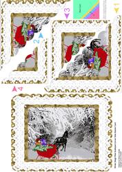 Winter Sleigh Ride - Scalloped Edge Side Stacker Card