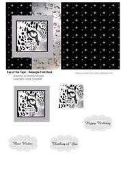 Eye of the Tiger Black & White Fold Back