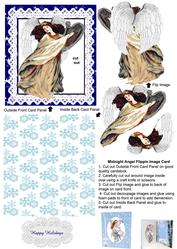 Angel Playing the Harp - 3D Flippin Image Card