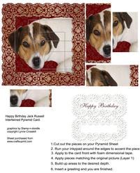 Jack Russell Intertwined Pyramid Card