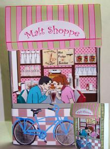 Malt Shoppe Memories 3D Box Card