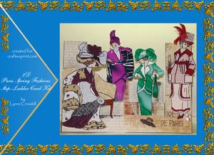 Paris Spring Fashion - 3D Step-ladder Card Kit