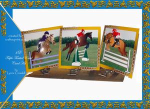 Horse Jumping - Triple Twisted Easel Card Kit