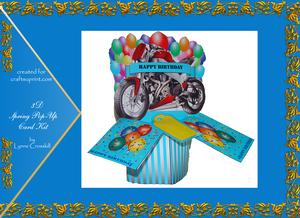Happy Birthday (male) Spring Popup Card Kit
