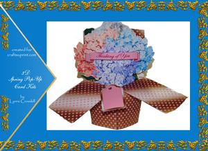 Hydrangea Spring Popup Card Kit