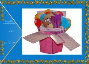 Little Girl Birthday Spring Pop-up Card Kit