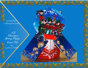 Elf Carollers 3D Spring Popup Card Kit