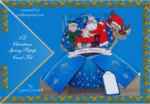 Santa's Ready 3D Spring Popup Card Kit
