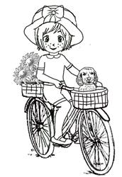 Fall Bike Ride Digital Stamp