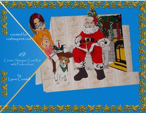 Christmas Eve Visitor 3D Center Stepper Peekaboo Card Kit