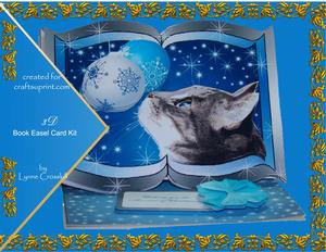 Christmas Cat 3D Book Easel Card Kit