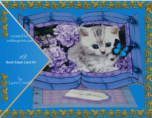 Hydrangea Kitty 3D Book Easel Card Kit