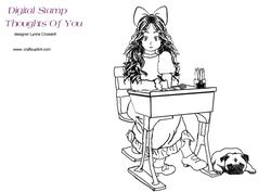 Thinking of You Digital Stamp