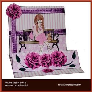 Boy Watching Double Easel Card Kit