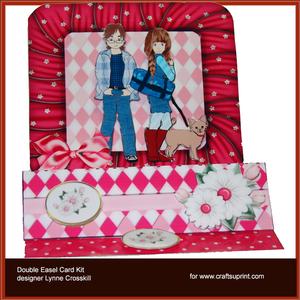 Girl Watching Double Easel Card Kit