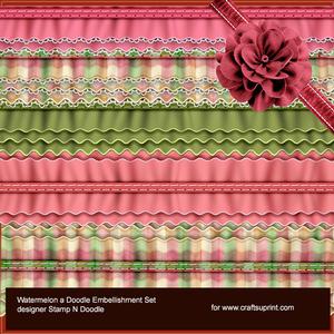 Watermelon Embellishment Set