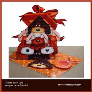 Puppies & More Puppies Twisted Easel Card
