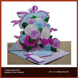 A Box of Roses Twisted Easel Card