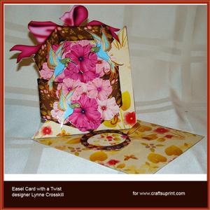 Hummingbirds Over the Edge Easel Card