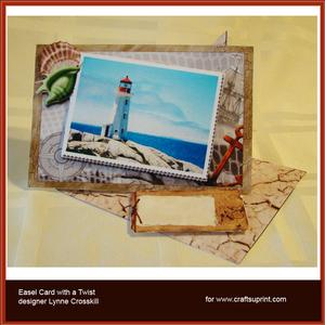 Nautical Oil Painting Over the Edge Easel Card