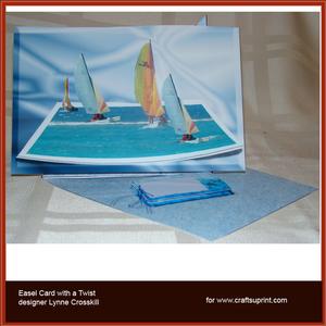 Wind Sailing Over the Edge Easel Card
