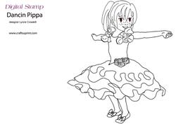 Dancin Pippa Digital Stamp